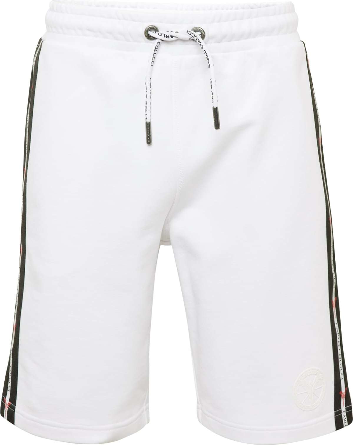 Carlo Colucci Kalhoty světle červená / černá / bílá