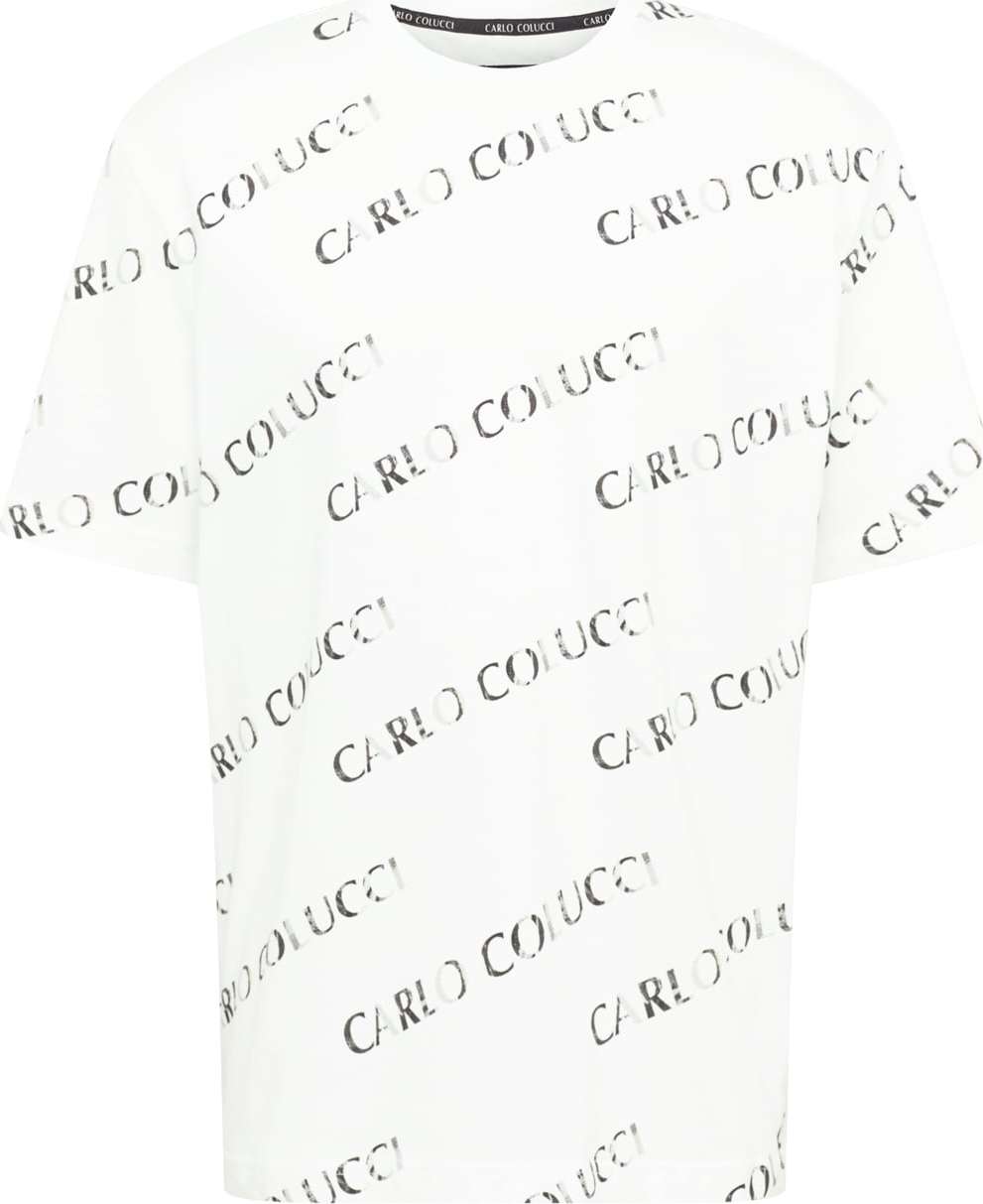 Carlo Colucci Tričko 'D'Aurelio' šedá / černá / bílá
