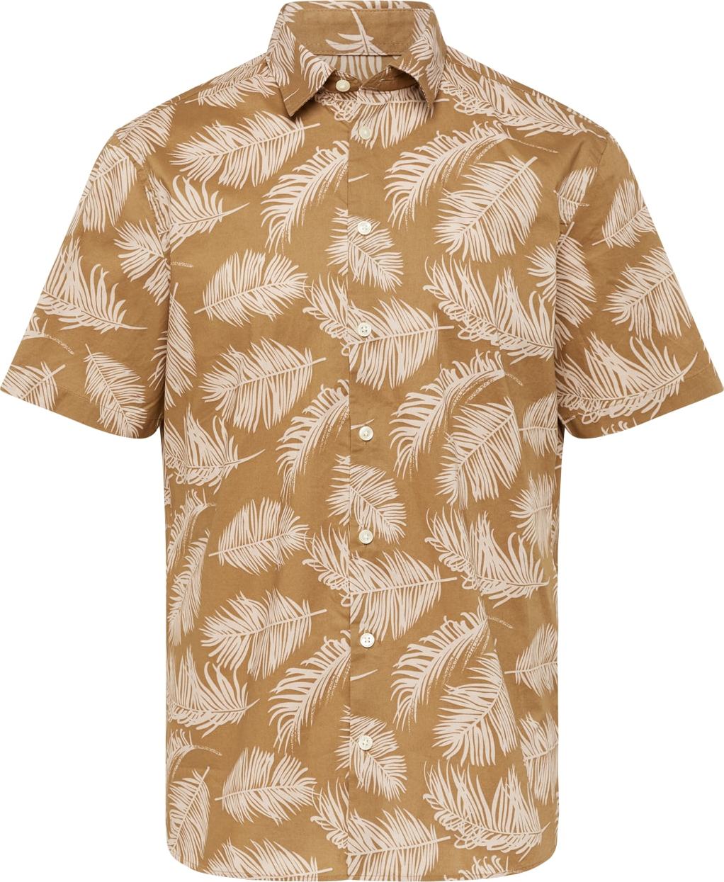 Casual Friday Košile 'Anton' hnědá / pudrová