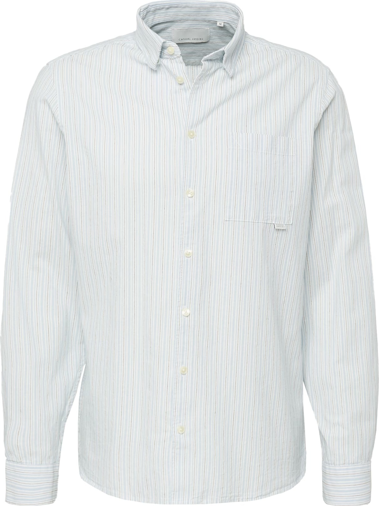 Casual Friday Košile 'Anton' pastelová modrá / tmavě zelená / offwhite