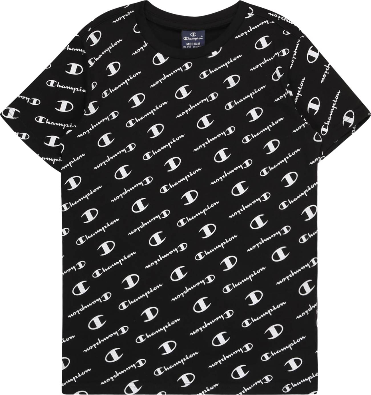 Champion Authentic Athletic Apparel Tričko černá / bílá