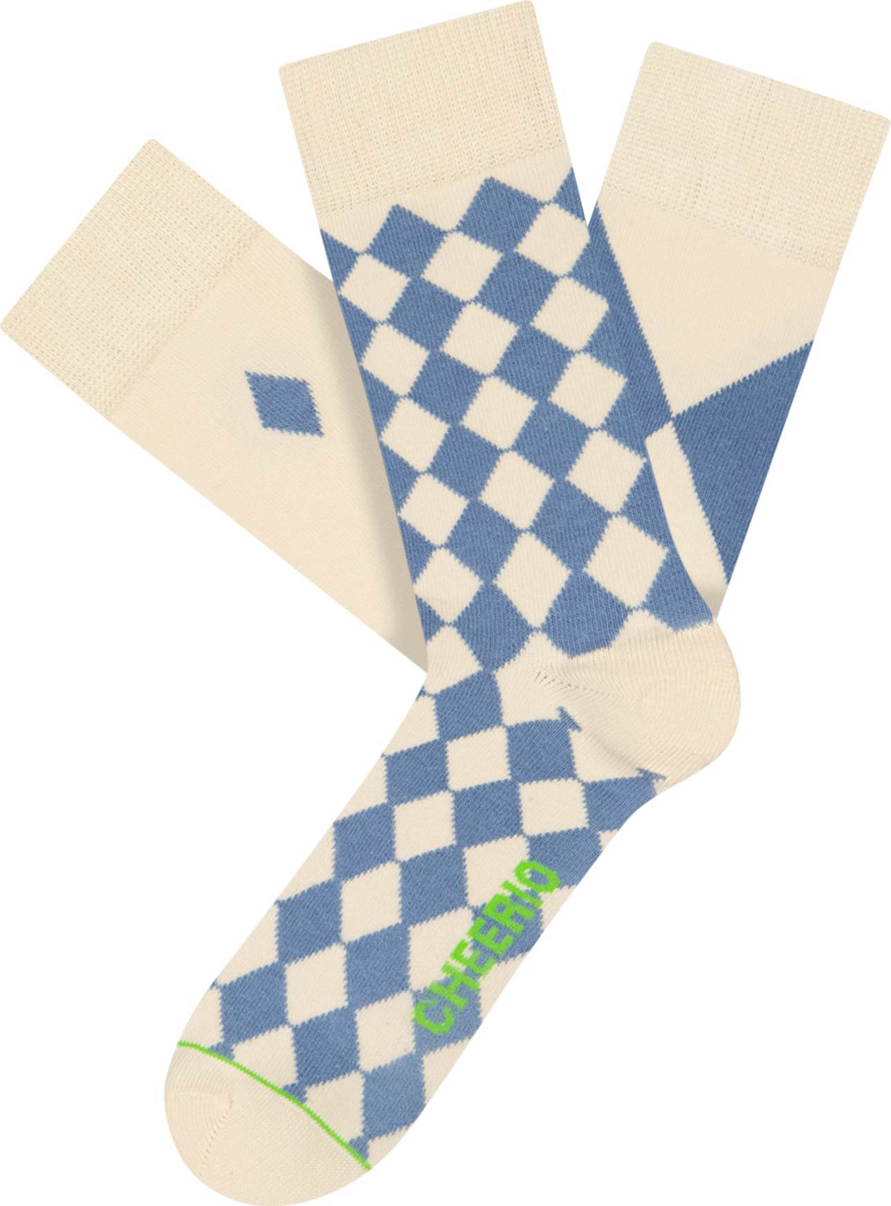 CHEERIO* Ponožky 'Bavarian Diamond' béžová / modrá