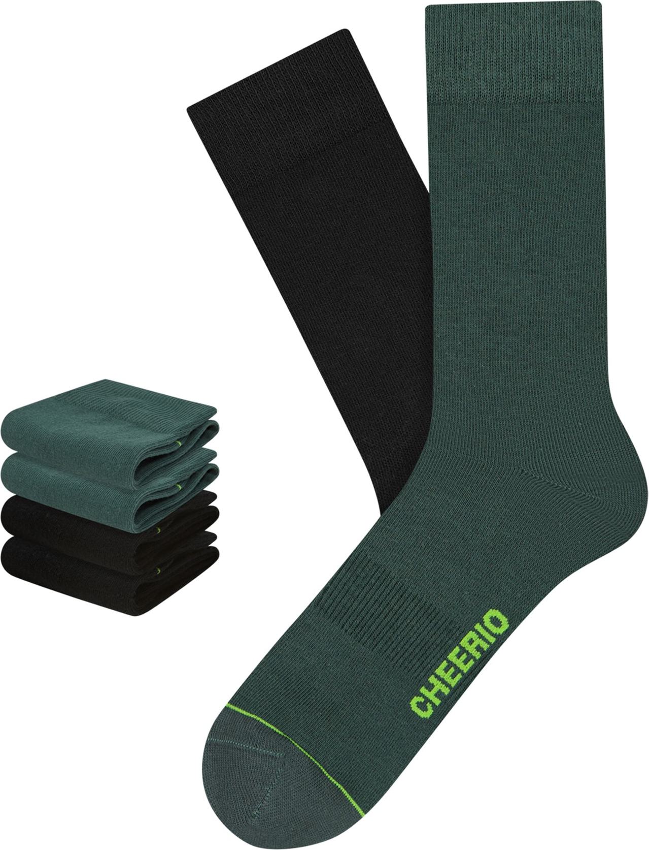 CHEERIO* Ponožky 'Best Friend 4P' zelená / tmavě zelená / černá