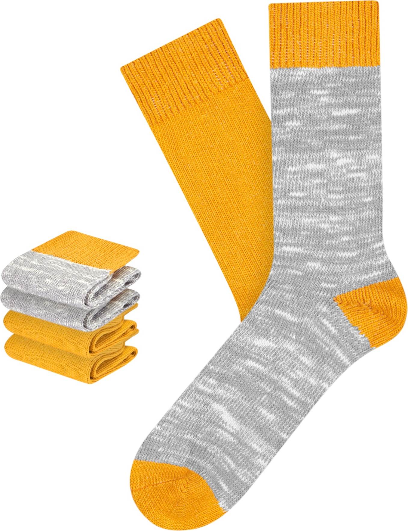 CHEERIO* Ponožky 'Boot Buddy 4P' béžová / žlutá / šedá