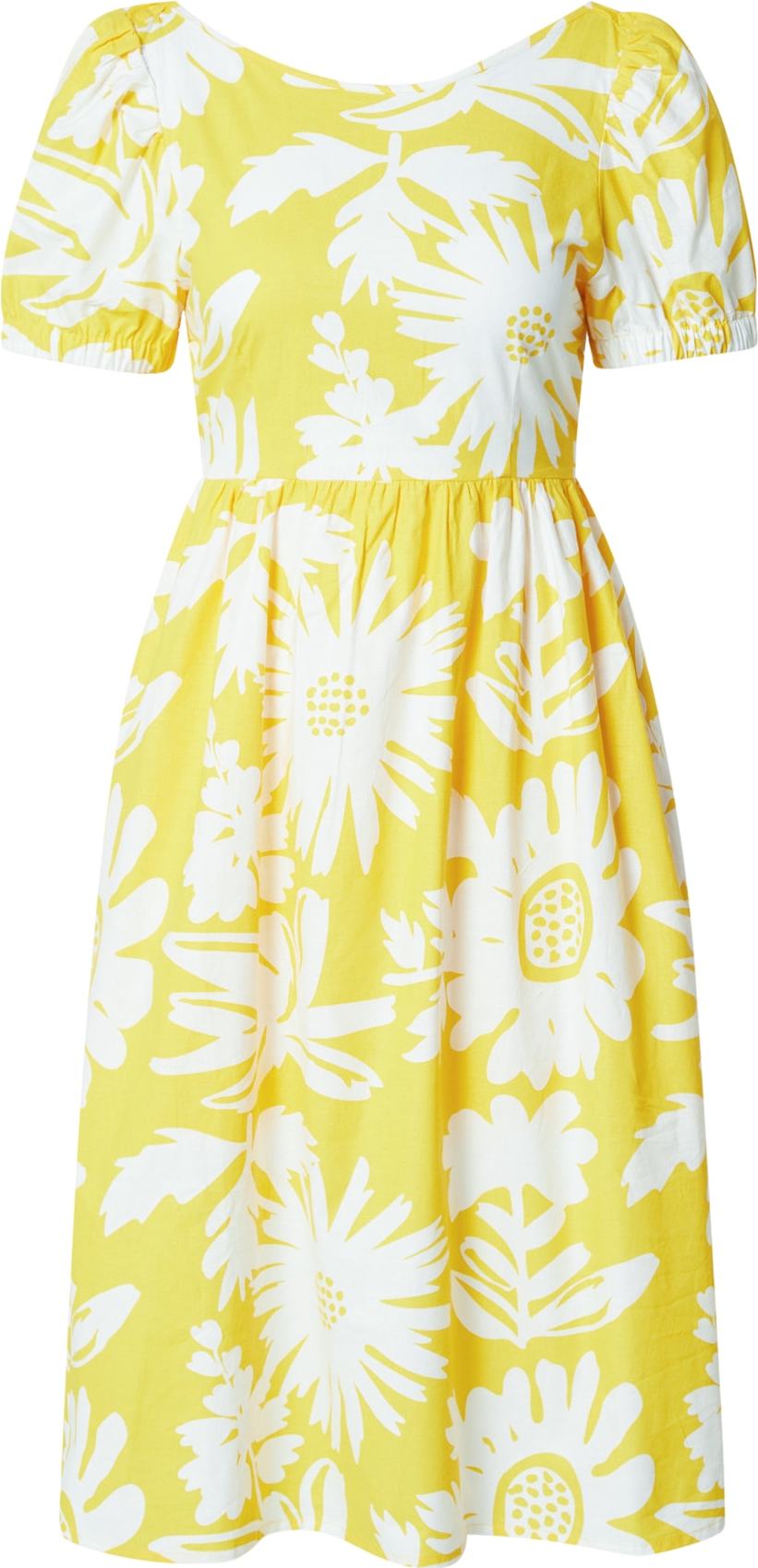 Compania Fantastica Šaty 'Vestido' žlutá / bílá