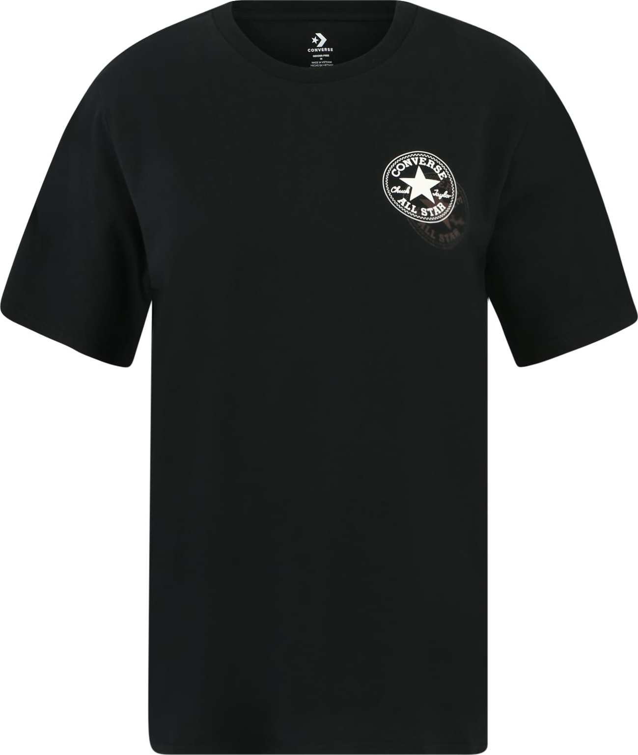 CONVERSE Tričko černá / bílá