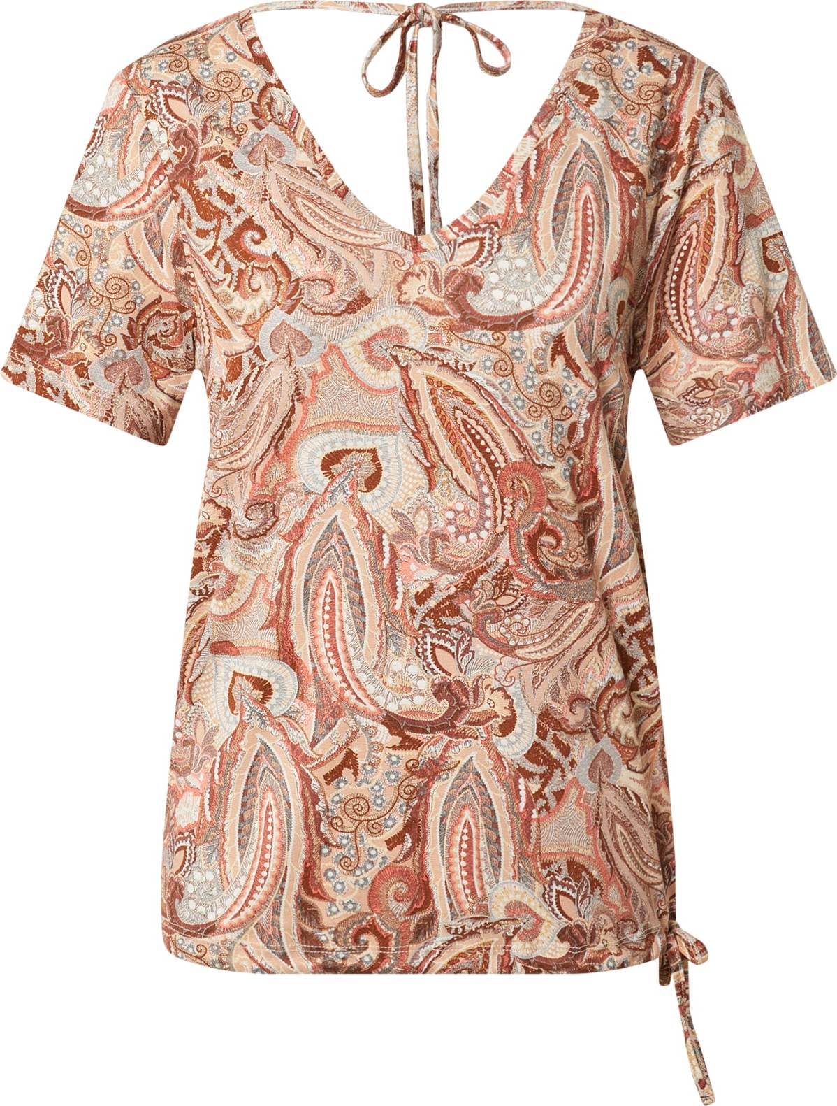 Cream Tričko opálová / hnědá / cappuccino