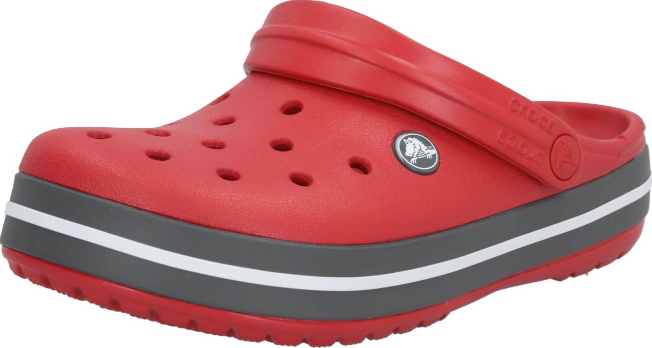Crocs Pantofle 'Crocband' tmavě šedá / brusinková / bílá