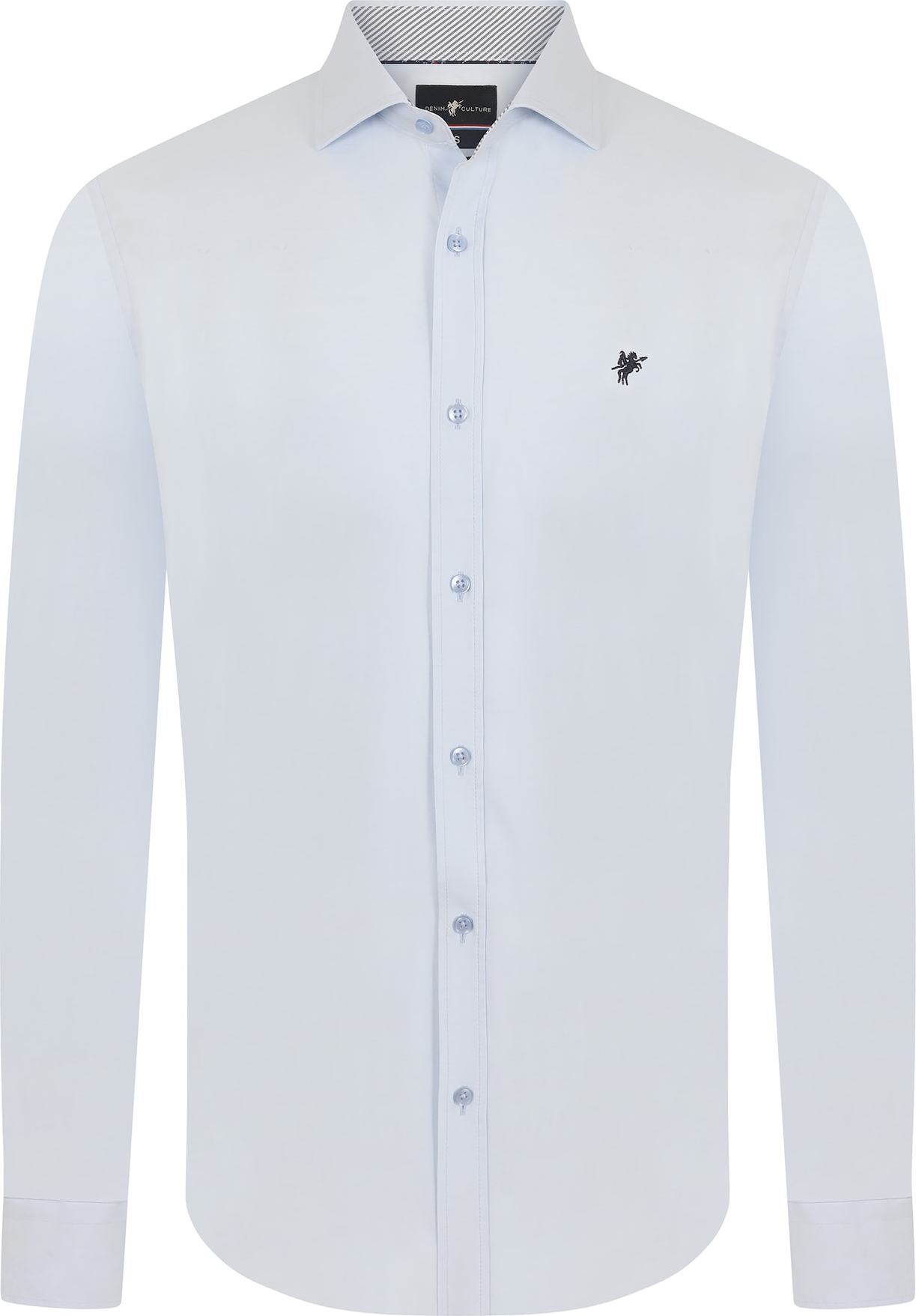 DENIM CULTURE Košile 'Bennie' pastelová modrá / černá