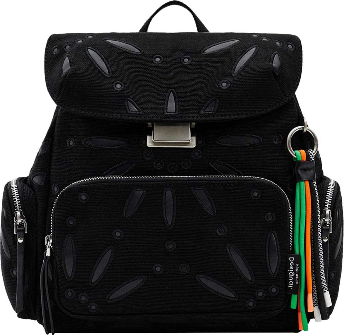 Desigual Batoh zelená / oranžová / černá / bílá