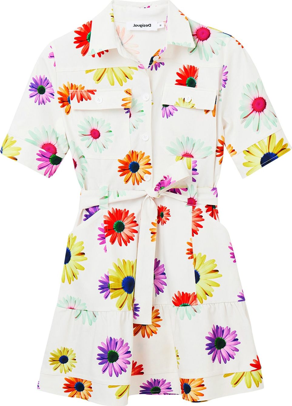 Desigual Košilové šaty 'Belgica' žlutá / mátová / fialová / bílá