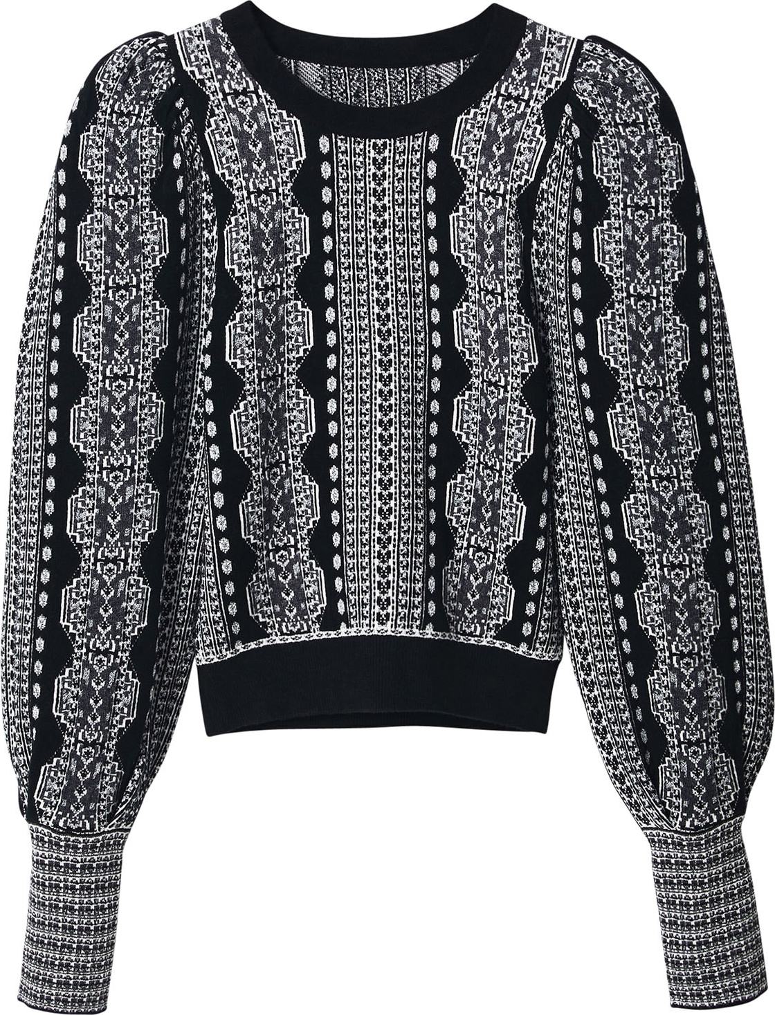 Desigual Svetr 'Kafka' černá / bílá