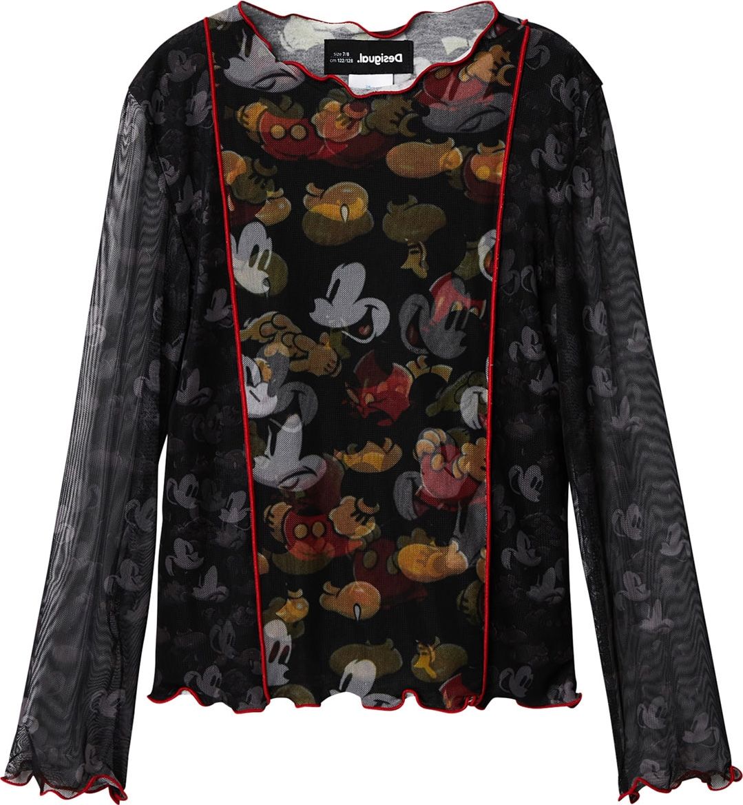 Desigual Tričko 'Ainhoa' červená / černá