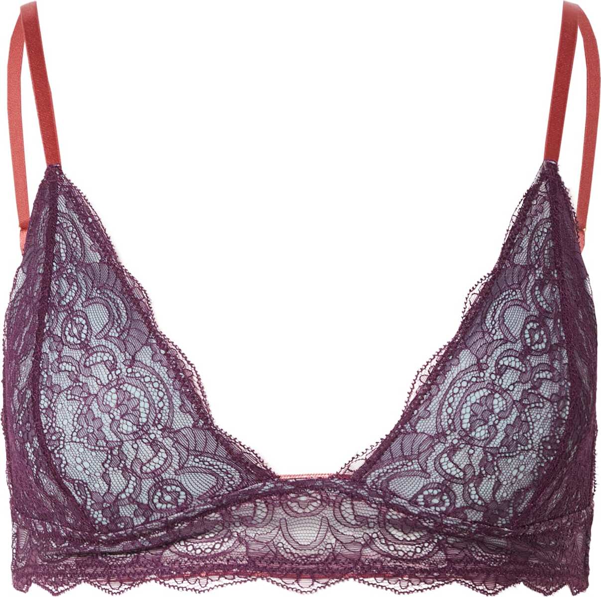 Dora Larsen Podprsenka 'ENID' pastelová modrá / ostružinová / krvavě červená