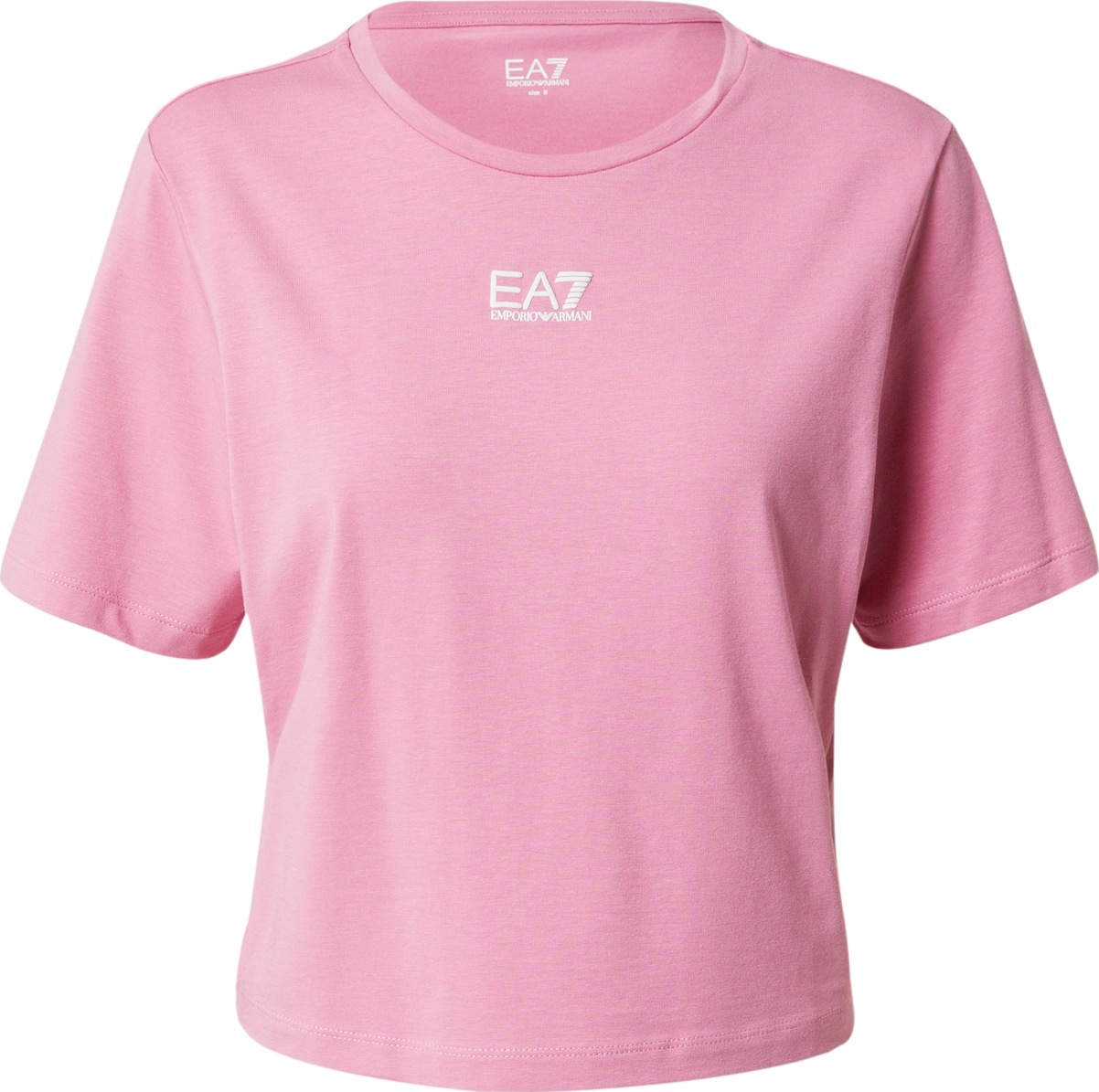 EA7 Emporio Armani Tričko růžová / bílá