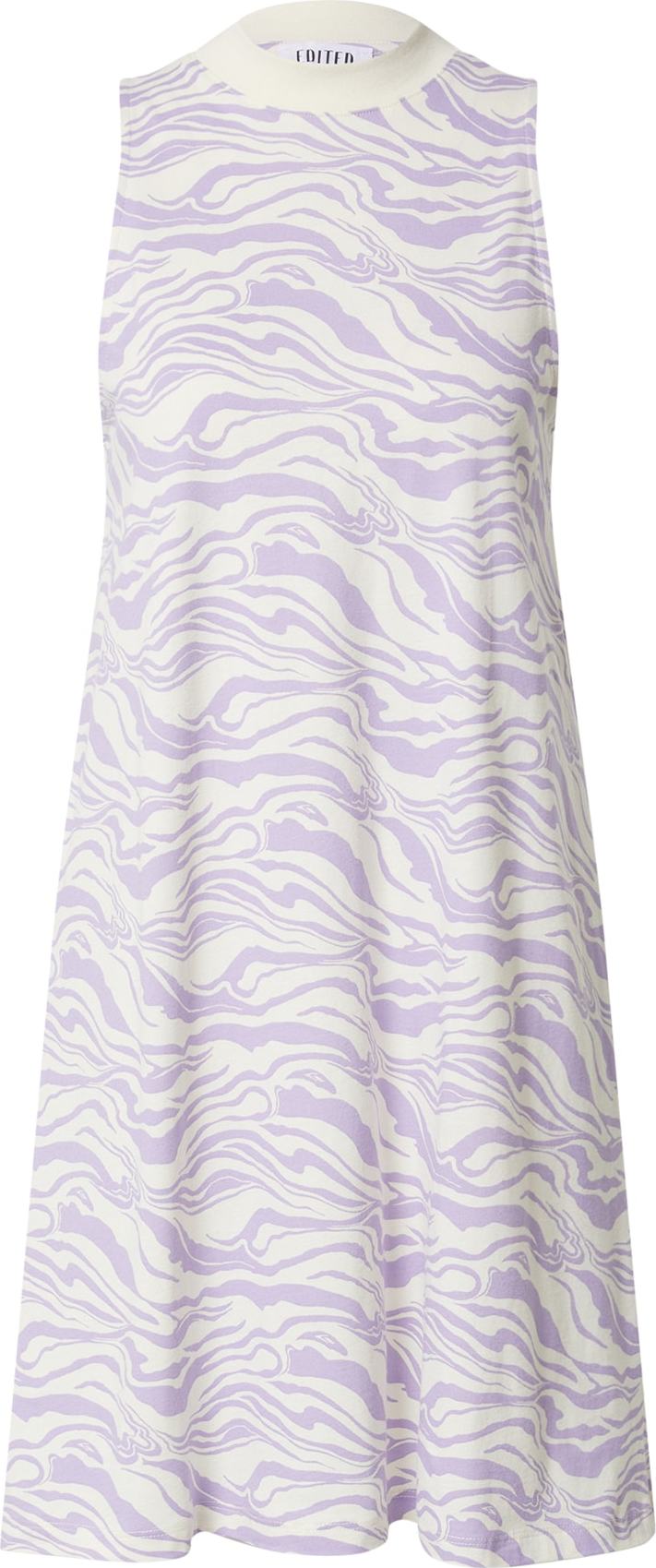EDITED Šaty 'Aleana' fialová / přírodní bílá