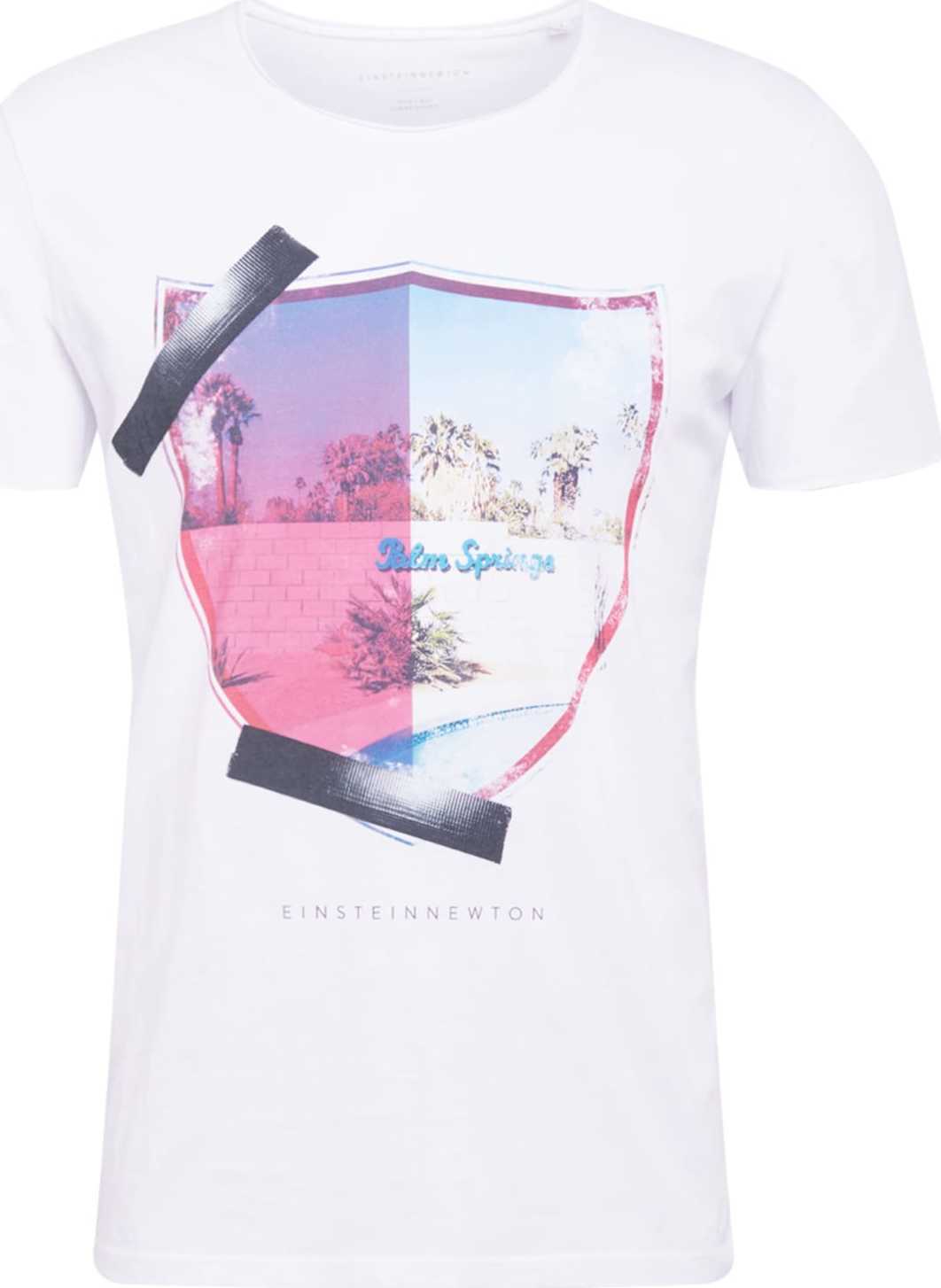 EINSTEIN & NEWTON Tričko 'Palm Springs' modrá / šedá / růžová / bílá