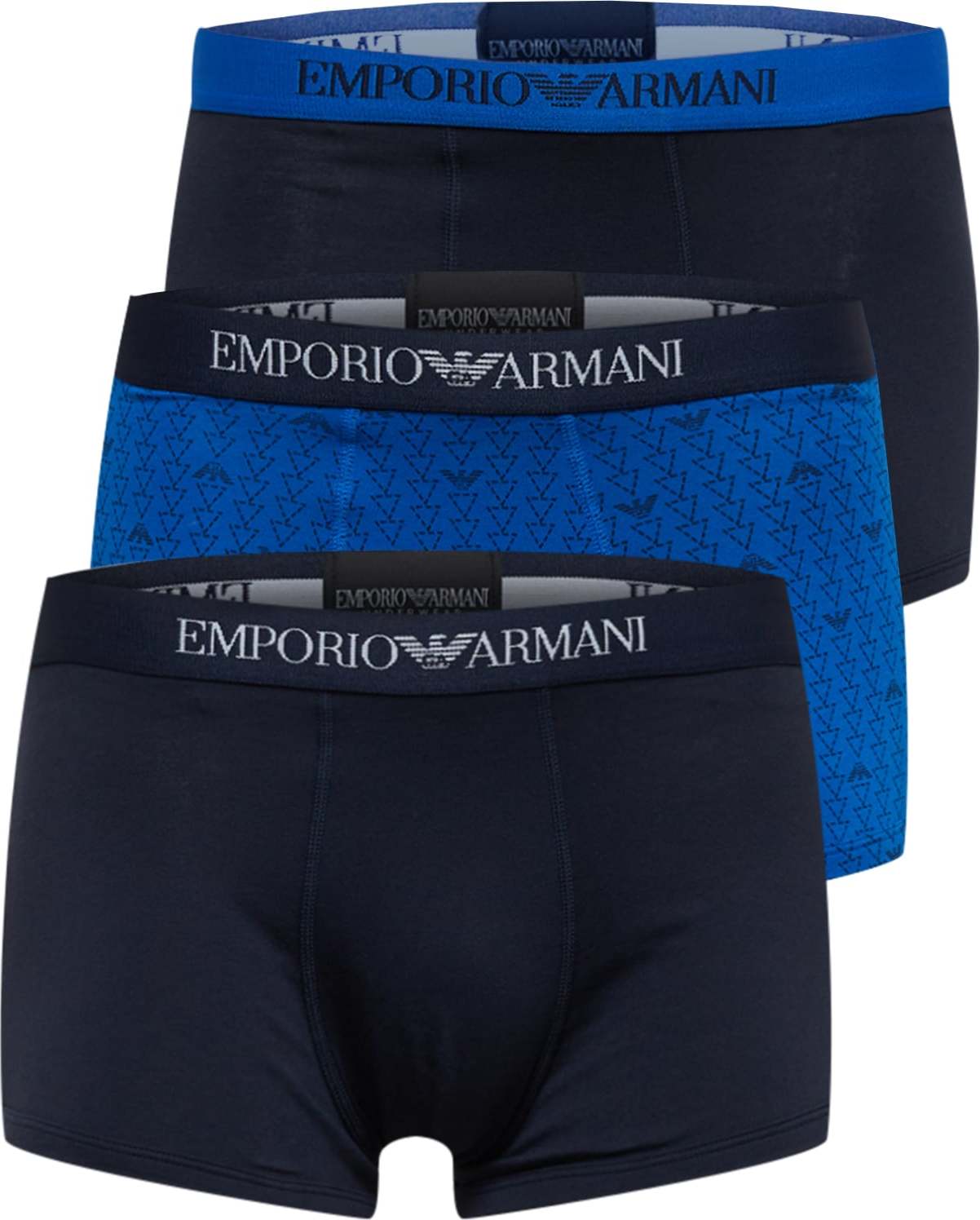 Emporio Armani Boxerky námořnická modř / tmavě modrá / bílá