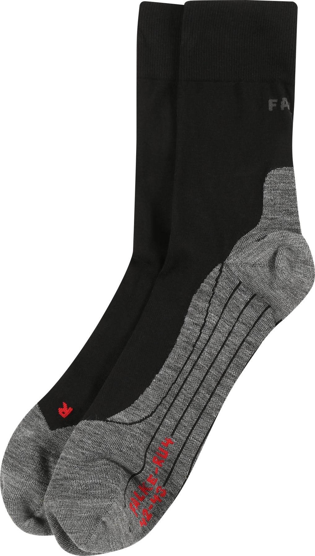 FALKE Sportovní ponožky 'RU4' šedá / červená / černá