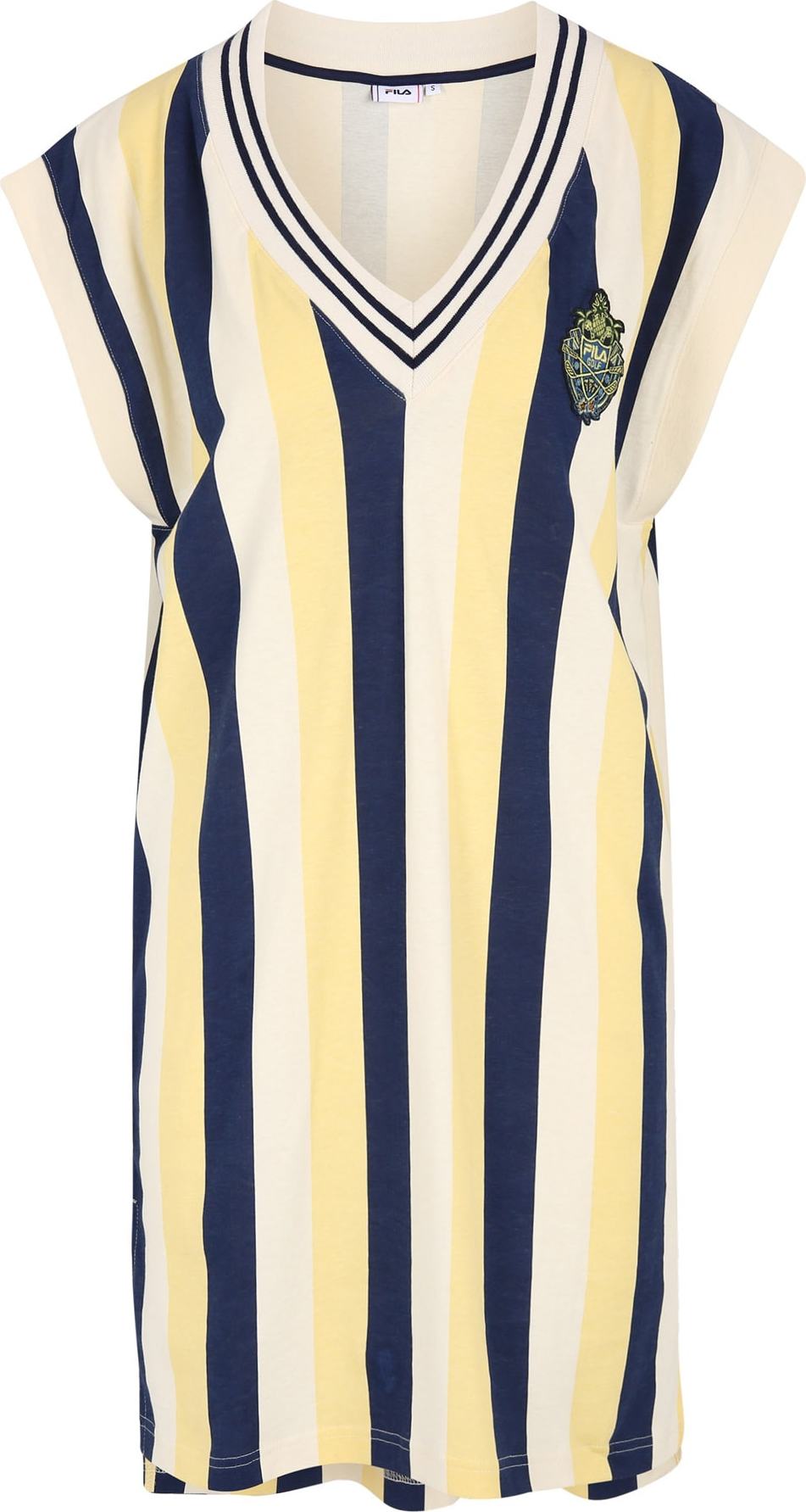 FILA Šaty 'TASTRUP' námořnická modř / žlutá / bílá