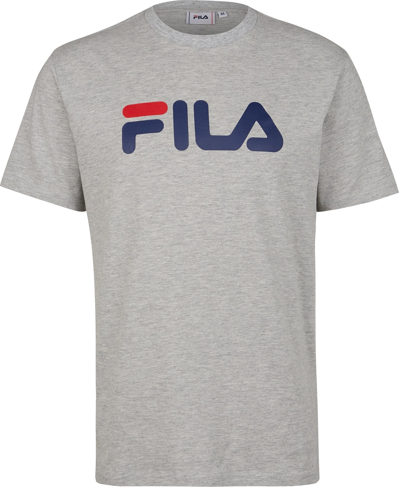 FILA Tričko námořnická modř / šedý melír / krvavě červená