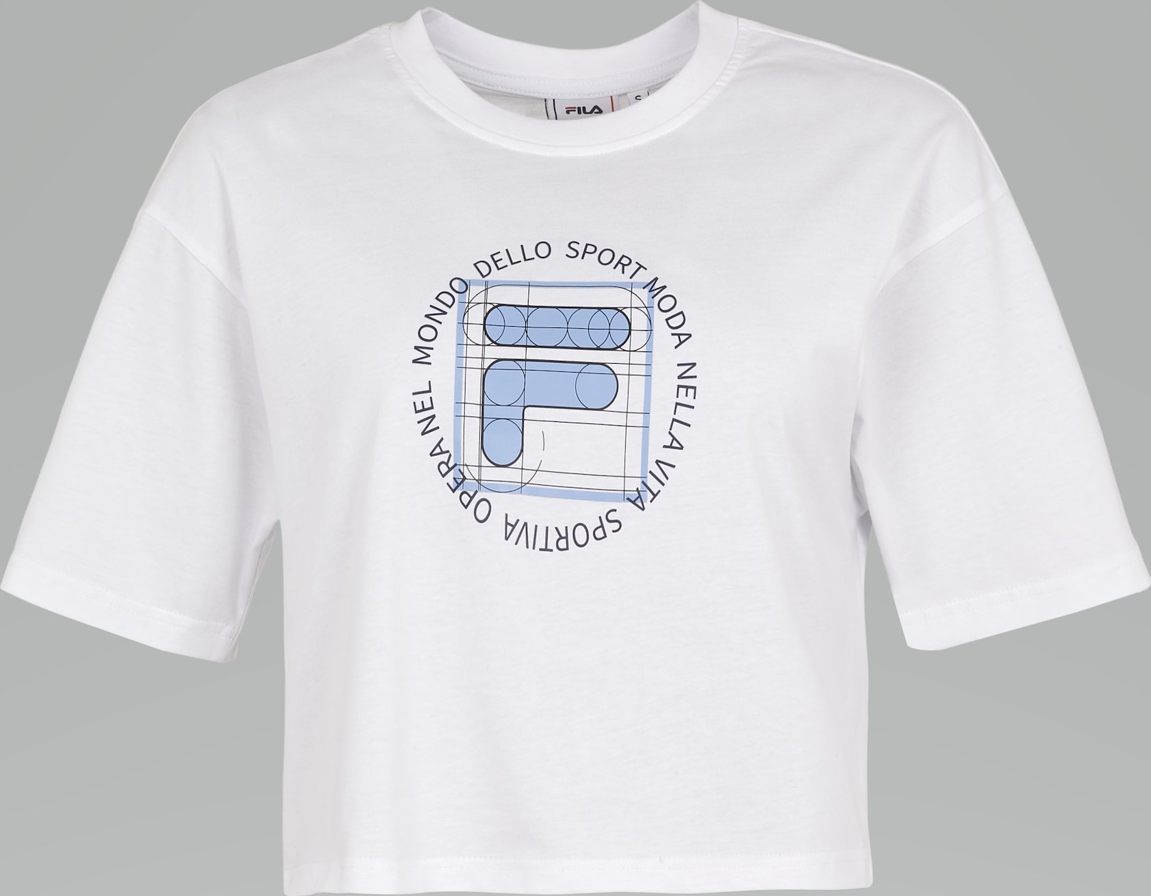 FILA Tričko 'Raisa' kouřově modrá / černá / bílá