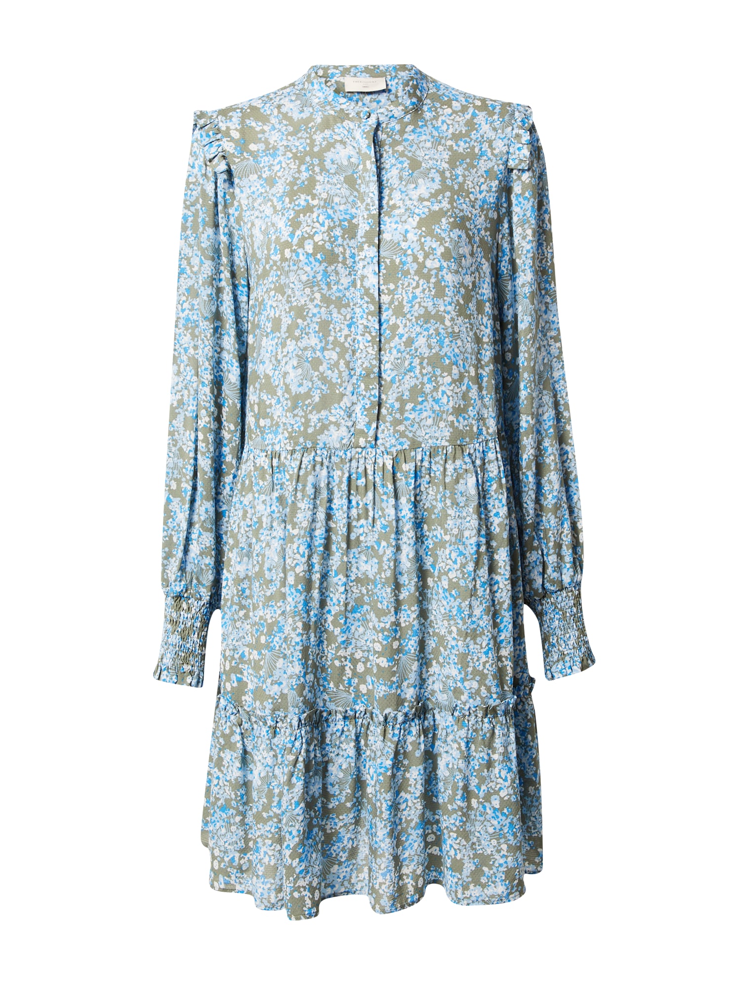 Freequent Košilové šaty 'ADNEY' azurová / světlemodrá / světle zelená / bílá