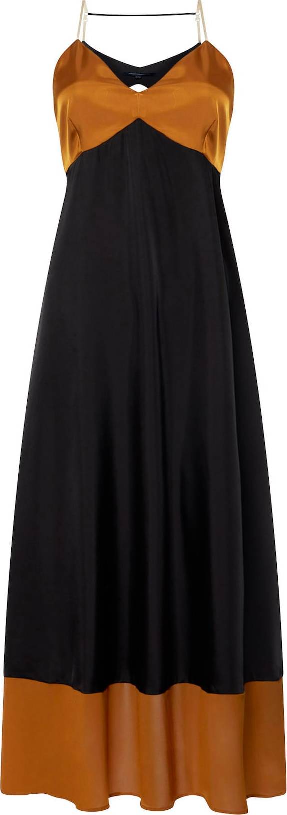 FRENCH CONNECTION Společenské šaty 'Elspeth' světle hnědá / černá / bílá