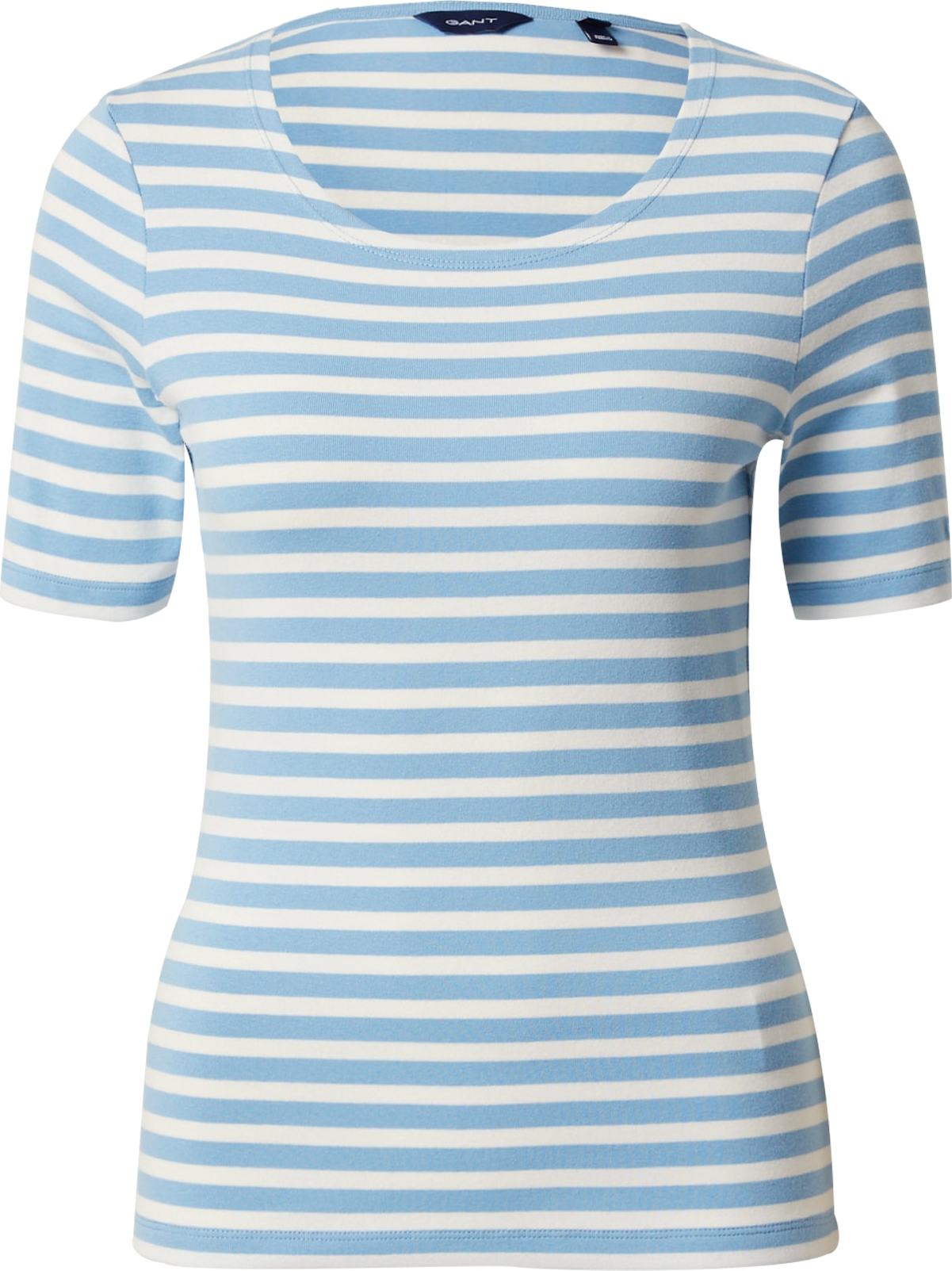 GANT Tričko světlemodrá / bílá