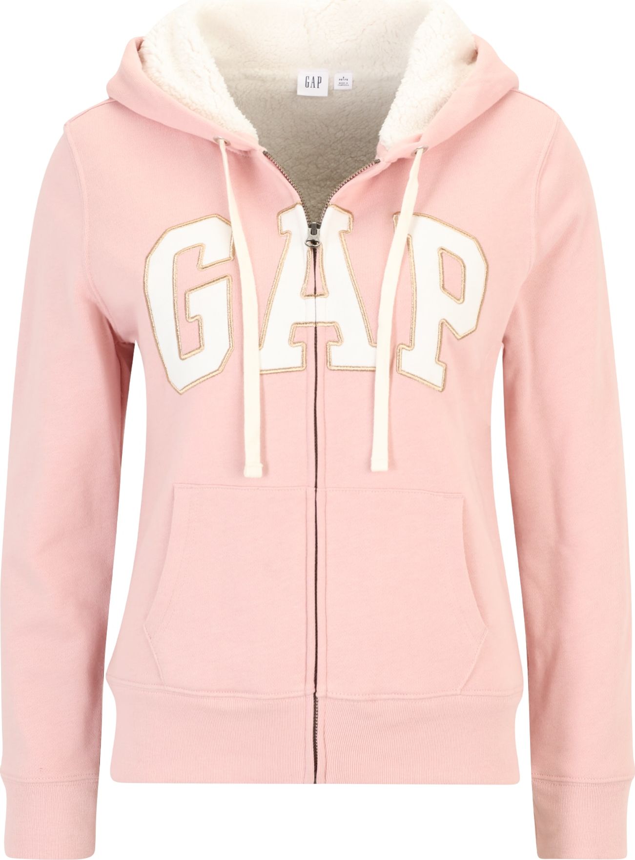 Gap Petite Mikina zlatá / světle růžová / bílá