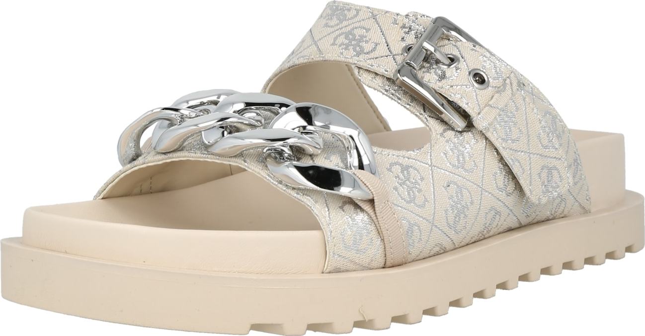 GUESS Pantofle 'FATEMA' béžová / světle šedá