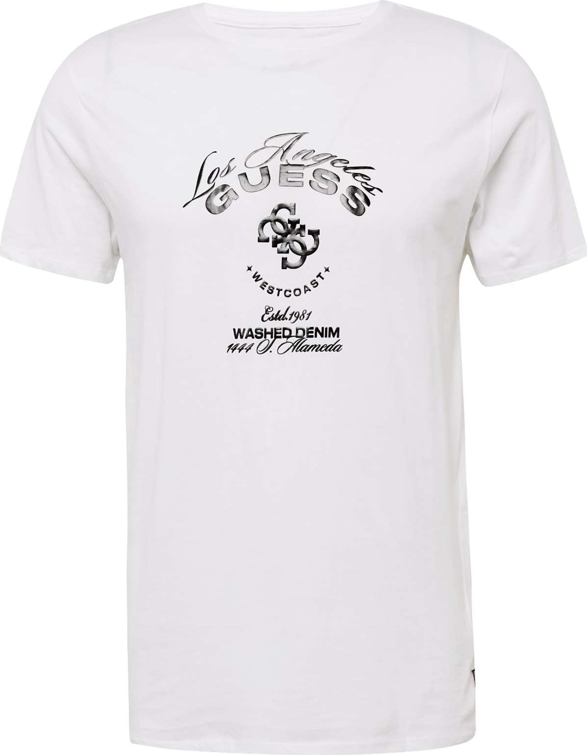 GUESS Tričko černá / bílá