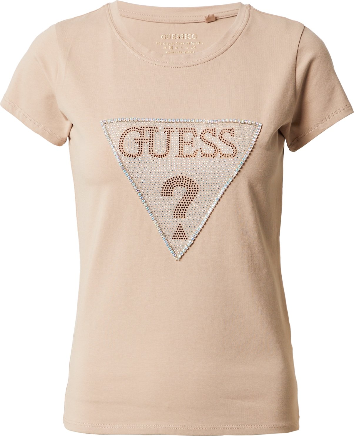 GUESS Tričko růže / stříbrná