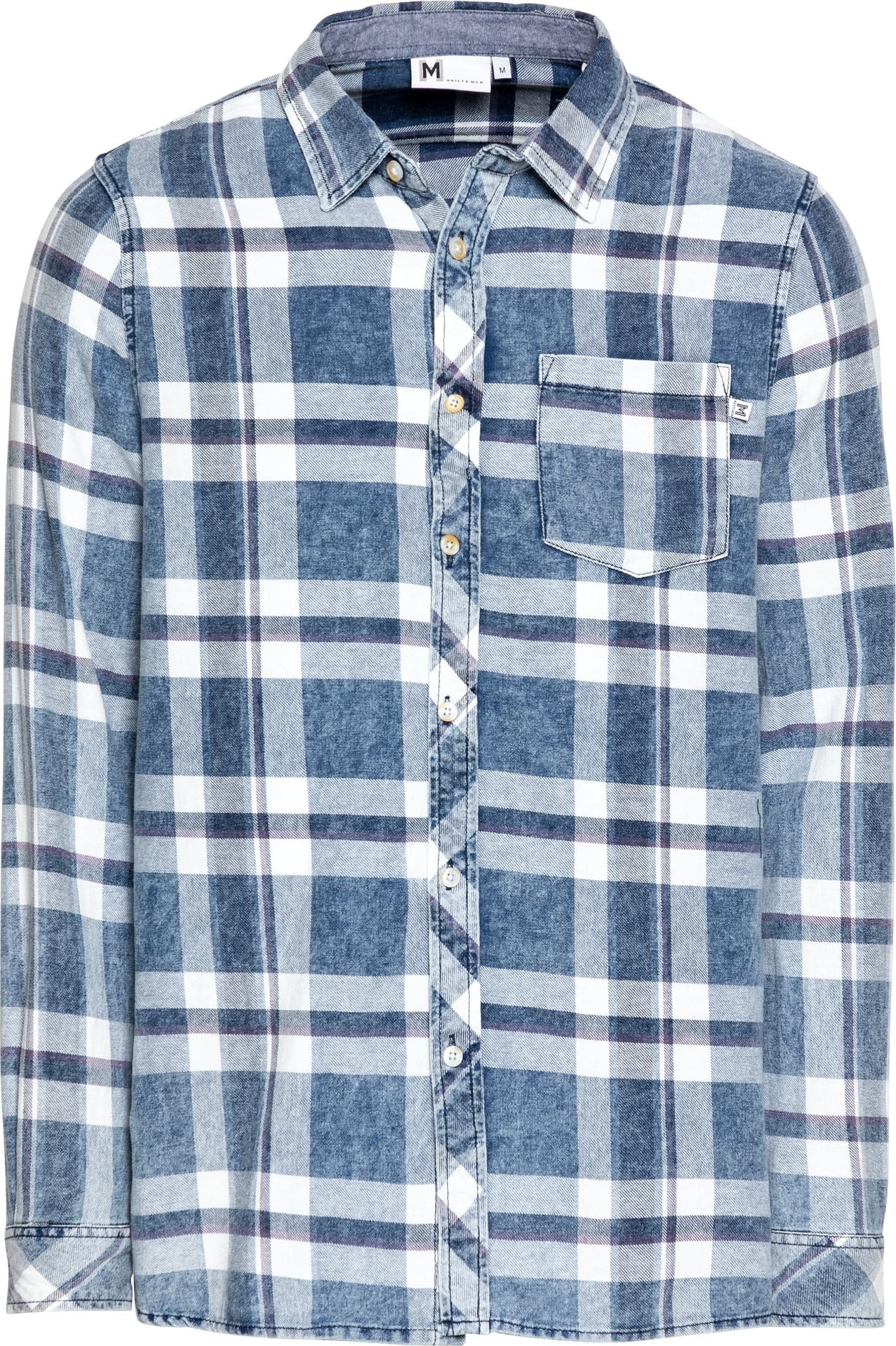 Hailys Men Košile 'Bill' námořnická modř / opálová / lenvandulová / bílá