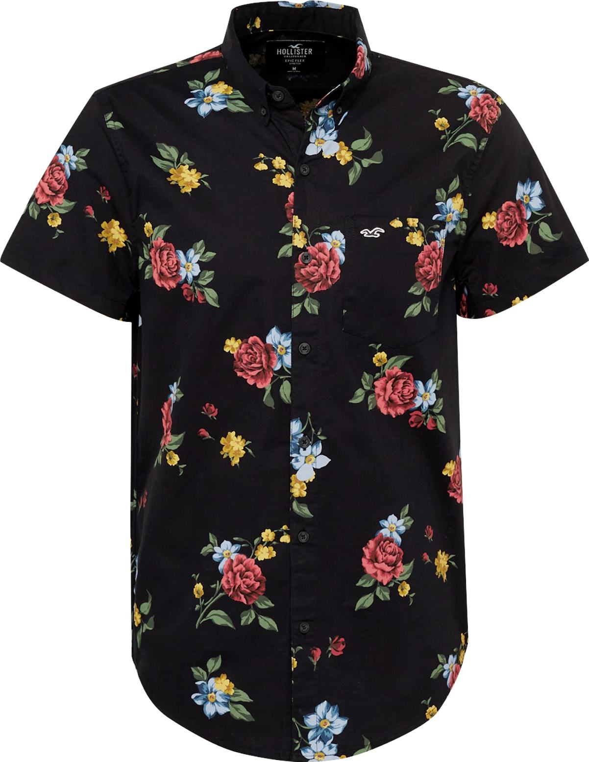 HOLLISTER Košile světle zelená / starorůžová / vínově červená / černá