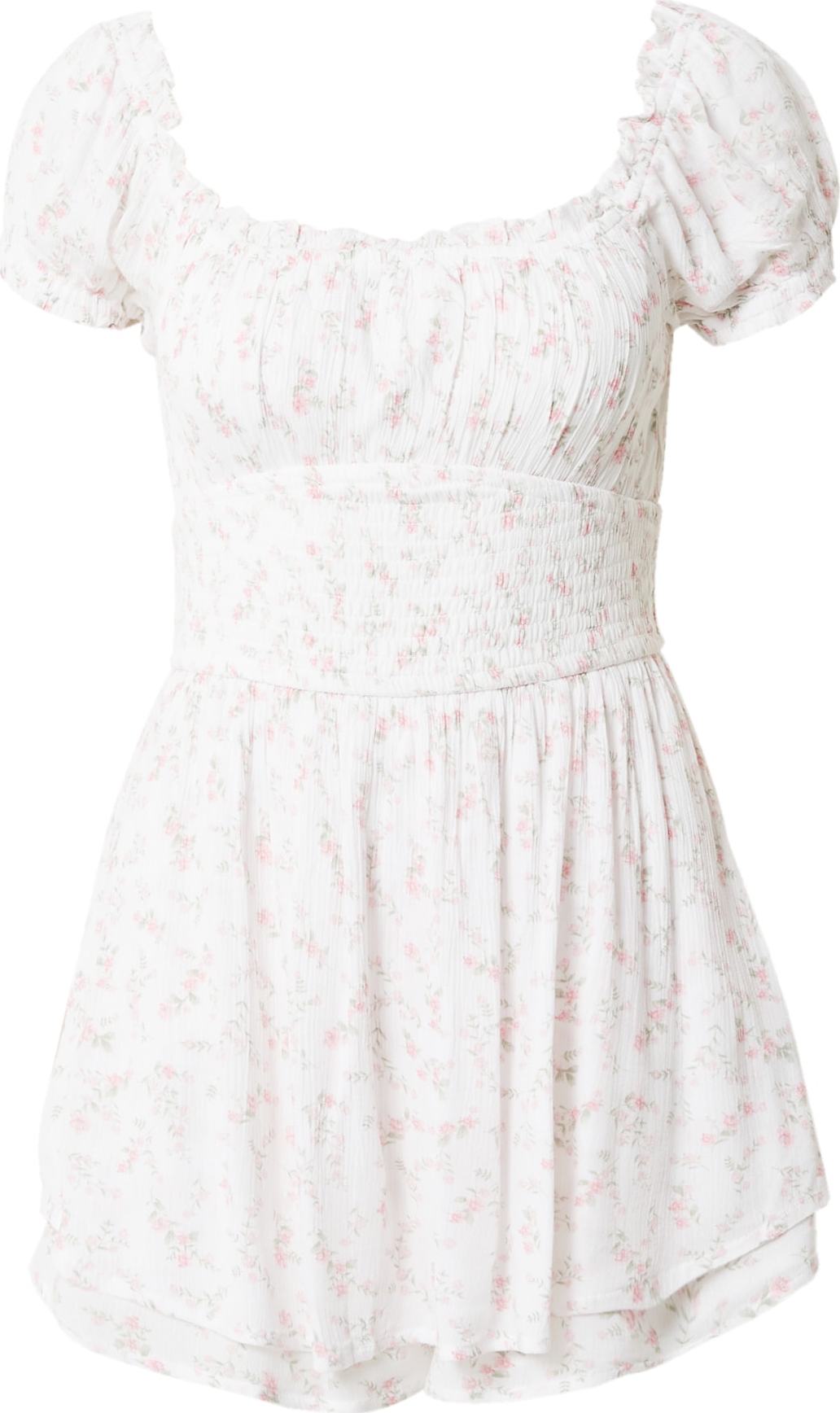HOLLISTER Letní šaty 'EMEA' světle zelená / růžová / bílá