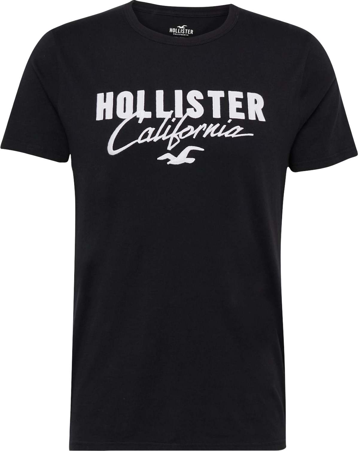 HOLLISTER Tričko černá / bílá