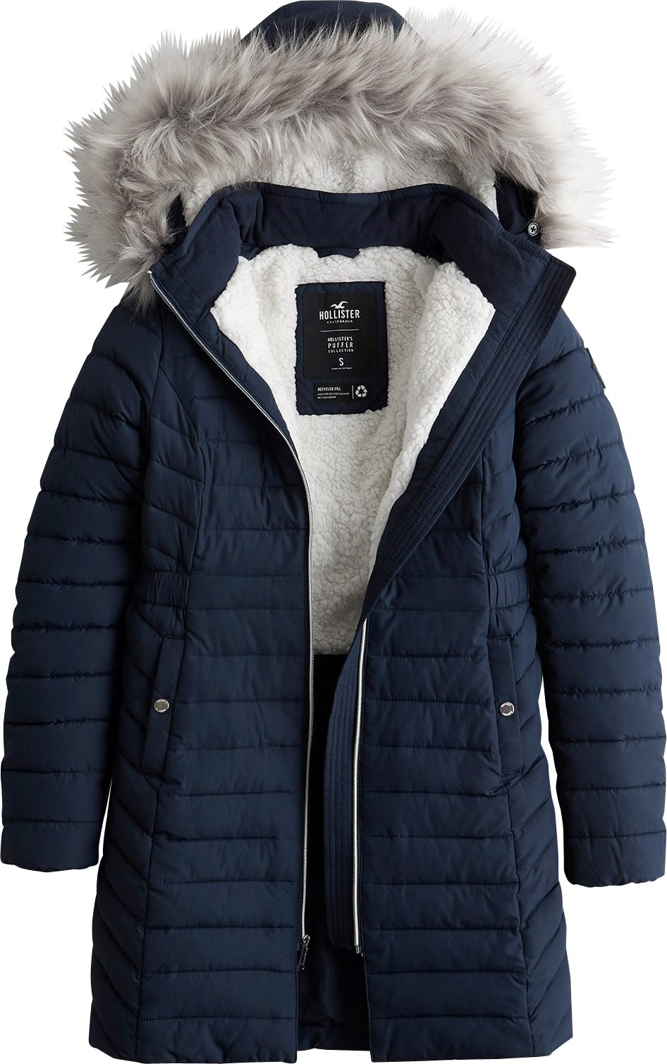 HOLLISTER Zimní kabát modrá