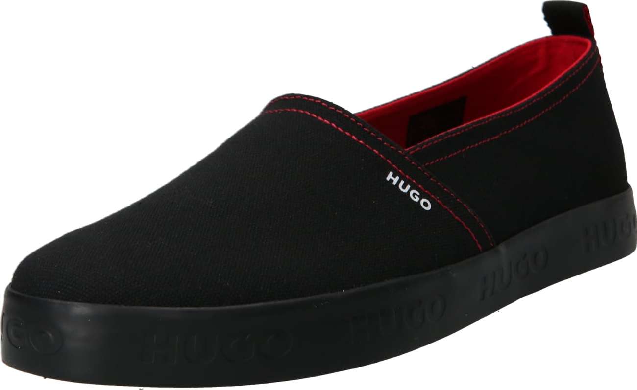 HUGO Slip on boty 'Slon' červená / černá / bílá