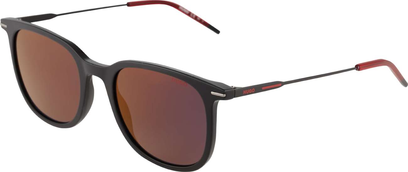 HUGO Sluneční brýle '1203/S' červená / černá