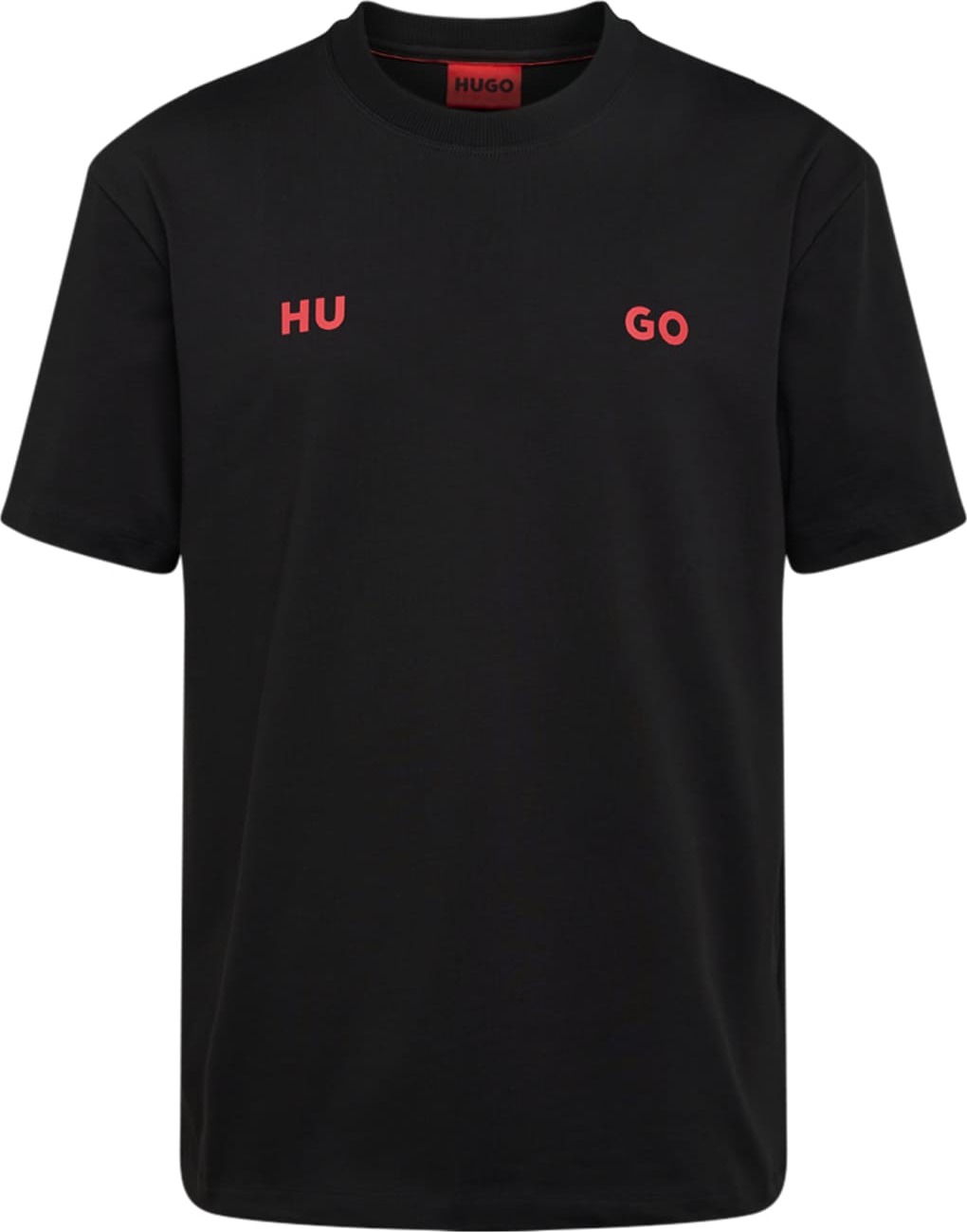 HUGO Tričko 'Dendat' červená / černá