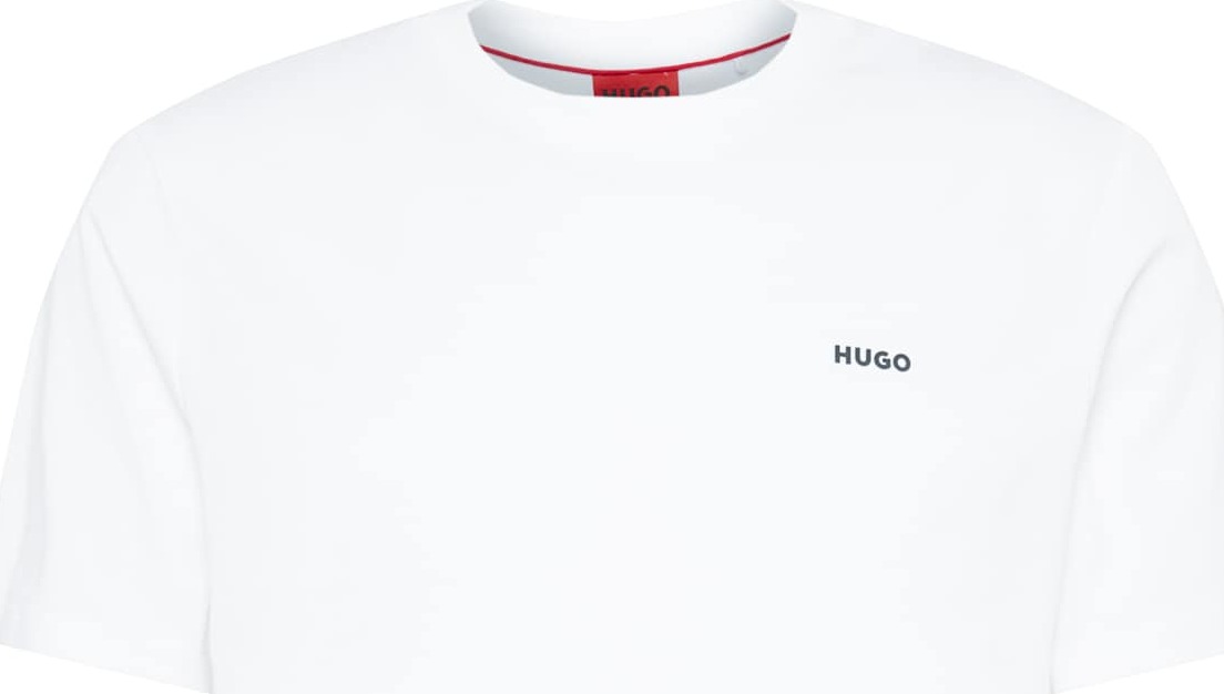 HUGO Tričko 'Dero' tmavě modrá / bílá