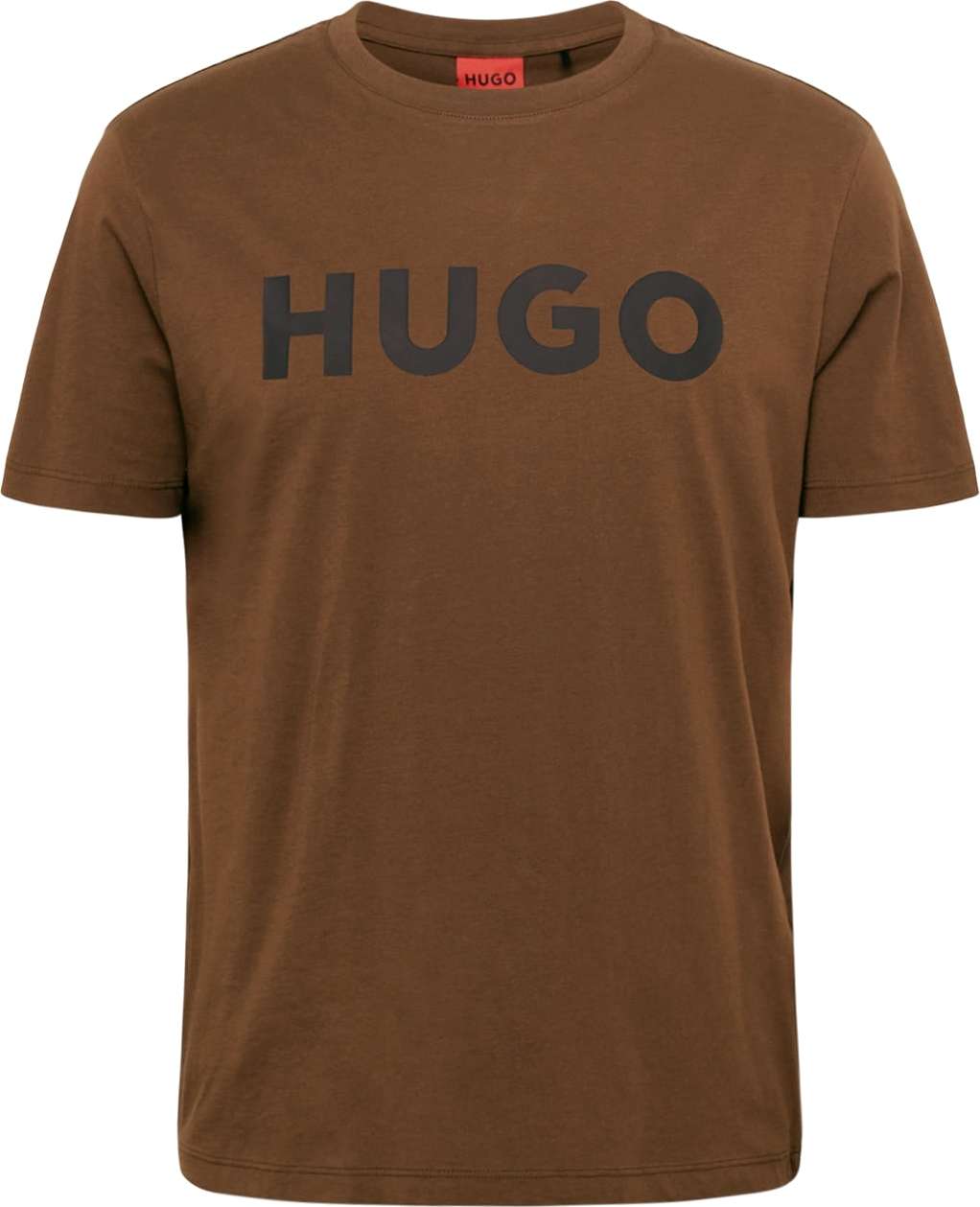 HUGO Tričko 'Dulivio' hnědá / černá