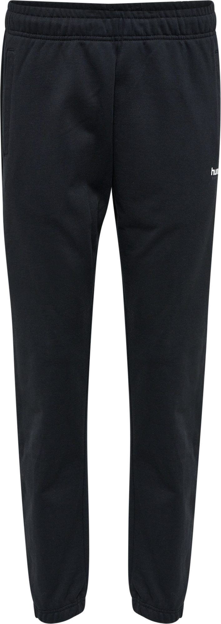Hummel Sportovní kalhoty černá / bílá