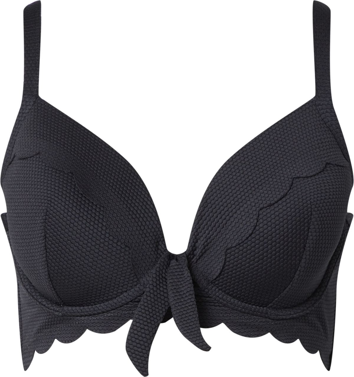 Hunkemöller Horní díl plavek 'Scallop' černá