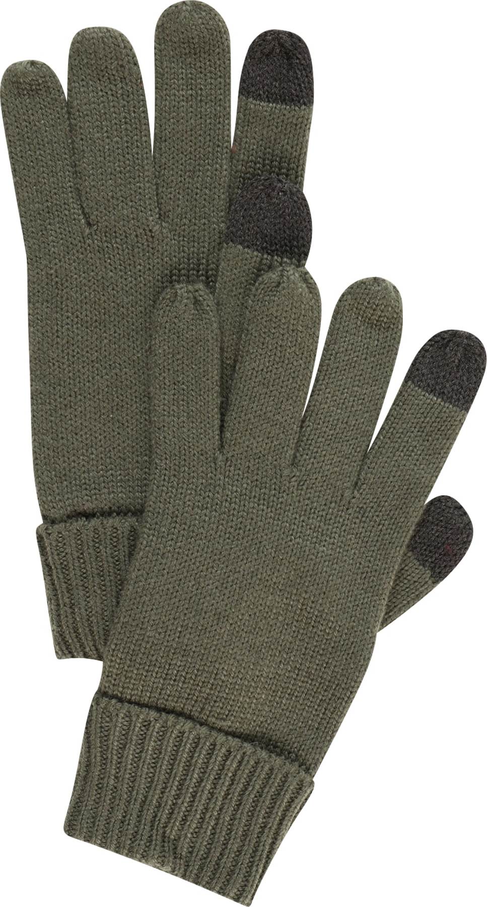 HUNTER Prstové rukavice antracitová / tmavě zelená