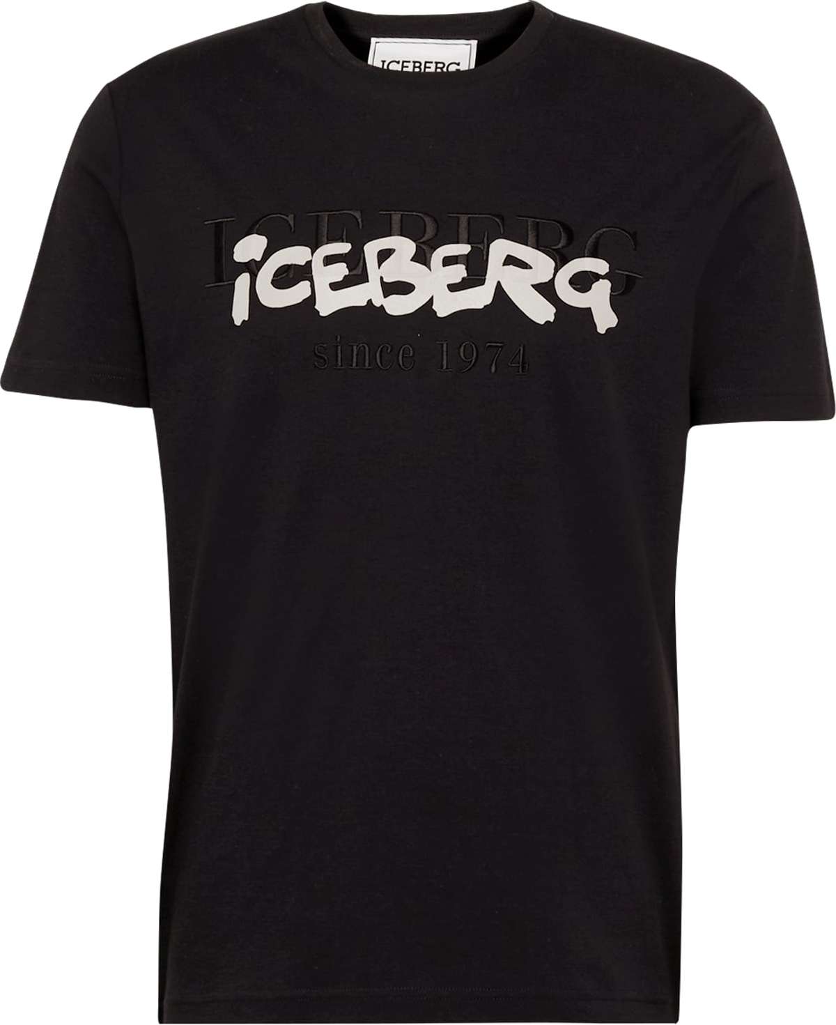 ICEBERG Tričko černá / přírodní bílá