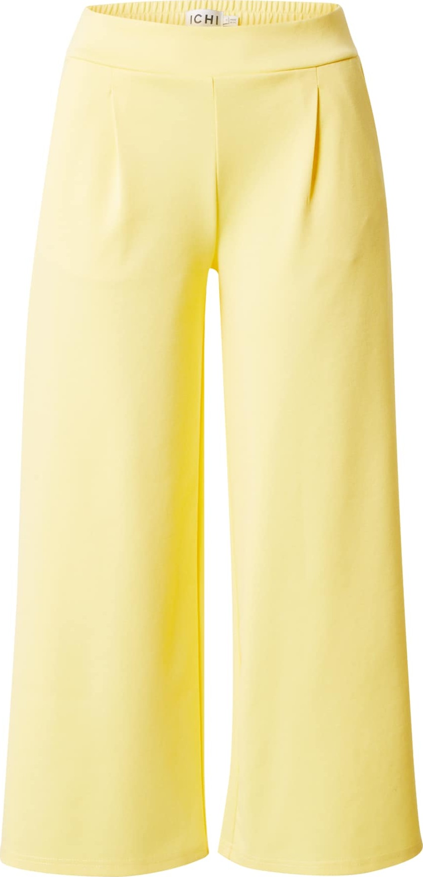 ICHI Kalhoty se sklady v pase 'KATE' žlutá