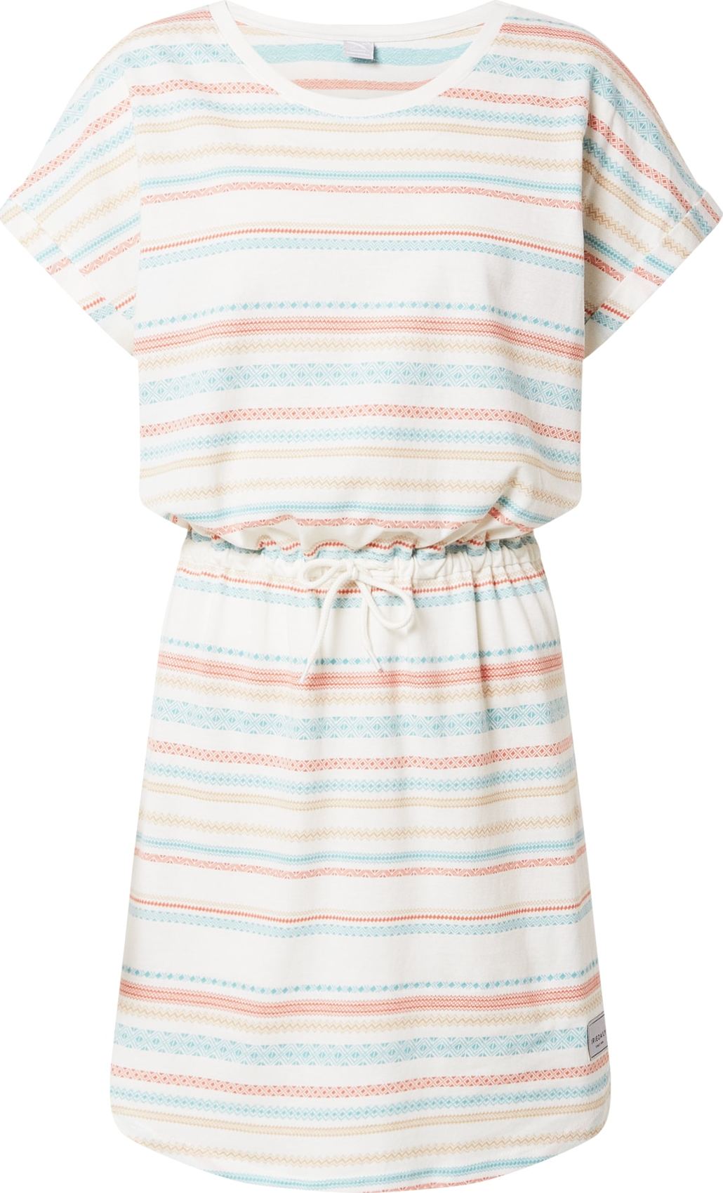 Iriedaily Letní šaty 'Caipini' světlemodrá / broskvová / světle červená / bílá