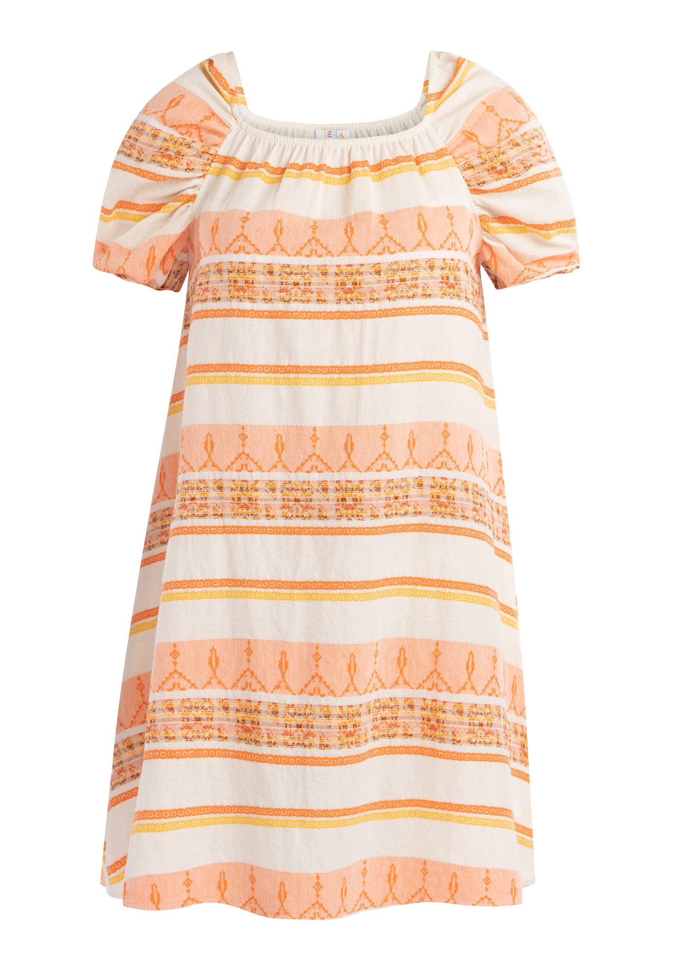 IZIA Letní šaty oranžová / jasně oranžová / přírodní bílá